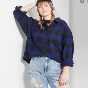 Wild Fable Cropped Flannel